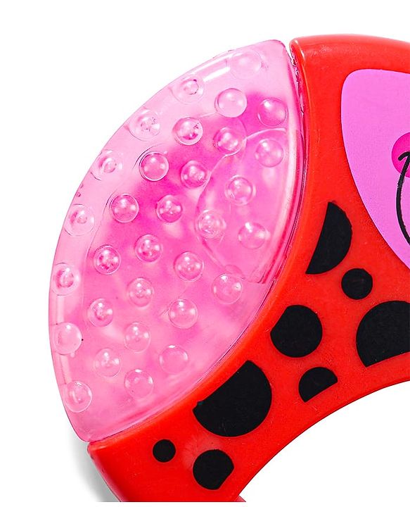Babyhug Water Filled Honeybee Teether With Soft Sound Rattle - Red