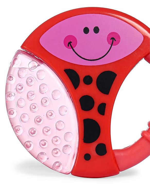 Babyhug Water Filled Honeybee Teether With Soft Sound Rattle - Red
