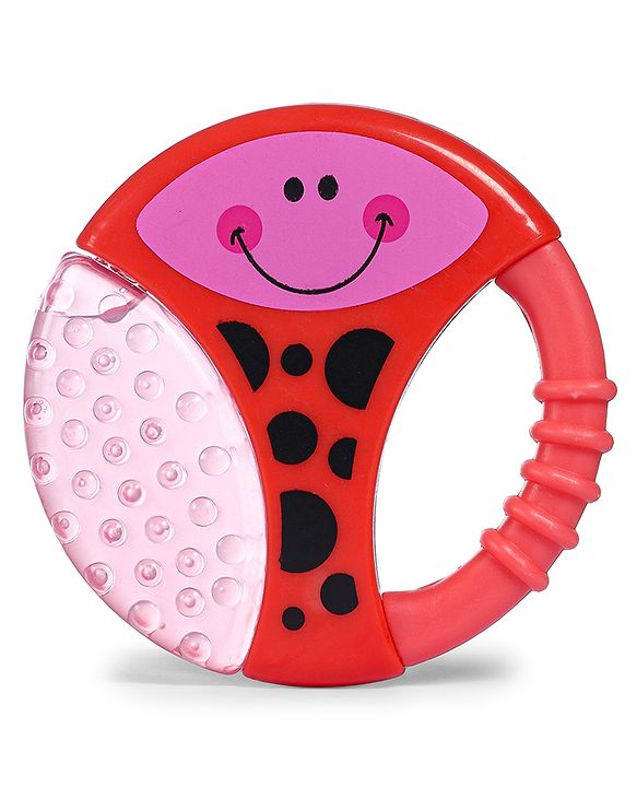 Babyhug Water Filled Honeybee Teether With Soft Sound Rattle - Red