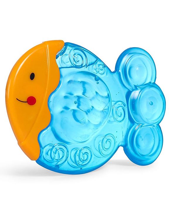 Babyhug Water-Filled Fish Shaped Teether - Blue | Safe, Soothing, and BPA-Free Teething Toy for Infants | Child-Safe Material | Promotes Oral Comfort & Sensory Development | Non-Toxic | BIS Certified