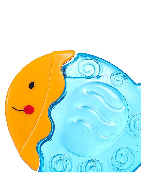 Babyhug Water-Filled Fish Shaped Teether - Blue | Safe, Soothing, and BPA-Free Teething Toy for Infants | Child-Safe Material | Promotes Oral Comfort & Sensory Development | Non-Toxic | BIS Certified