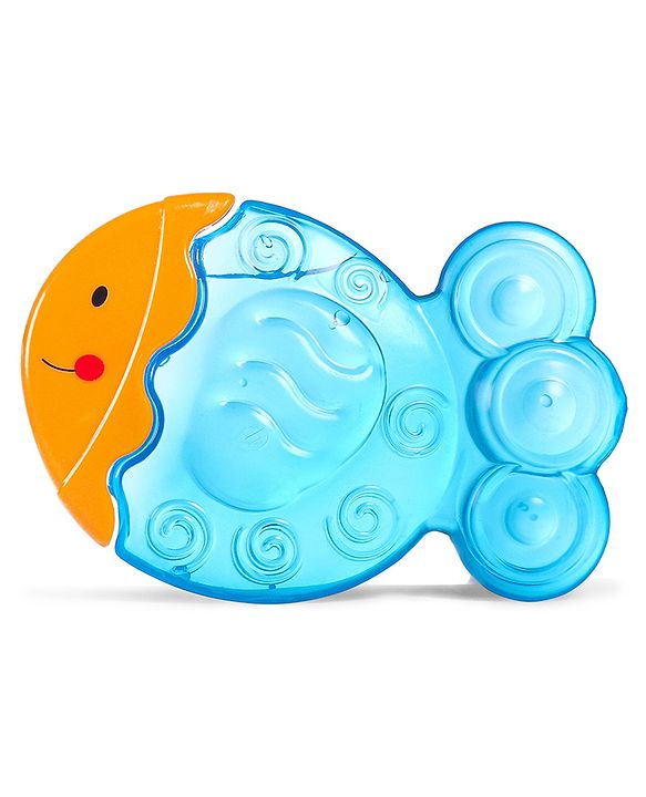 Babyhug Water-Filled Fish Shaped Teether - Blue | Safe, Soothing, and BPA-Free Teething Toy for Infants | Child-Safe Material | Promotes Oral Comfort & Sensory Development | Non-Toxic | BIS Certified