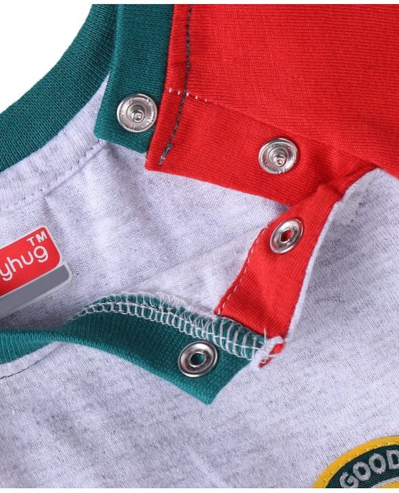 Babyhug Cotton Knit Full Sleeves T-Shirts with Stripes & Patch Detailing Pack of 3 - Multicolor