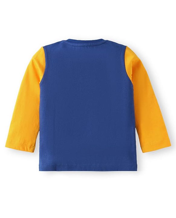 Babyhug Cotton Knit Full Sleeves T-Shirts with Stripes & Patch Detailing Pack of 3 - Multicolor