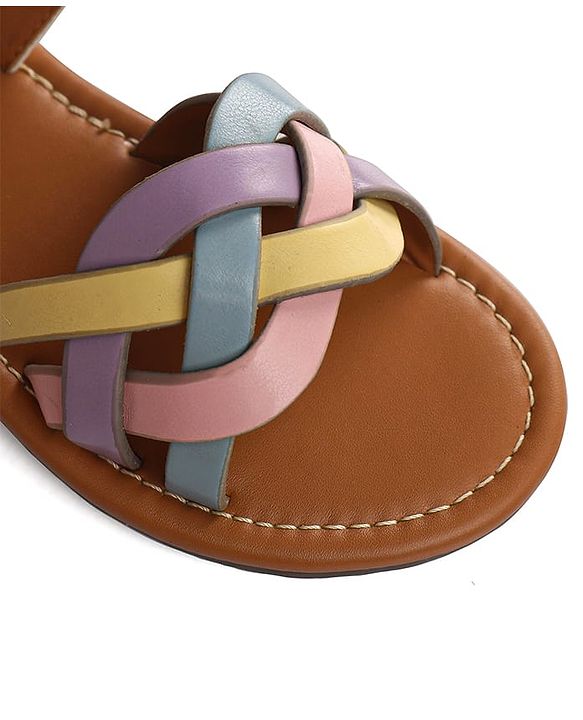 Pine Kids Velcro Closure Sandals - White