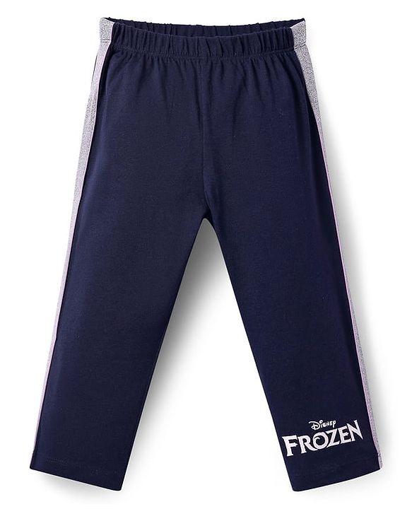 Babyhug Disney Single Jersey Knit Half Sleeves T-Shirt And Lounge Pants Set With Disney Princess Graphics - Lavender