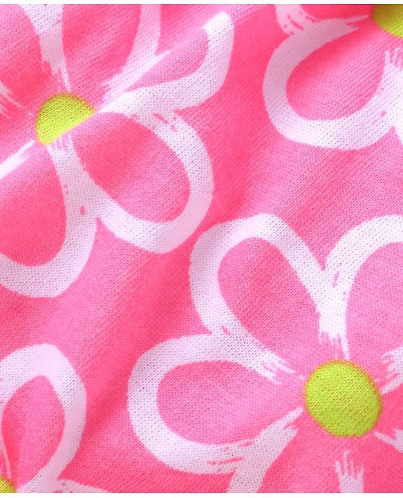 Babyhug 100% Cotton Knit Floral & Polka Dots Printed  Bloomers Pack of 3 - Green Pink & White