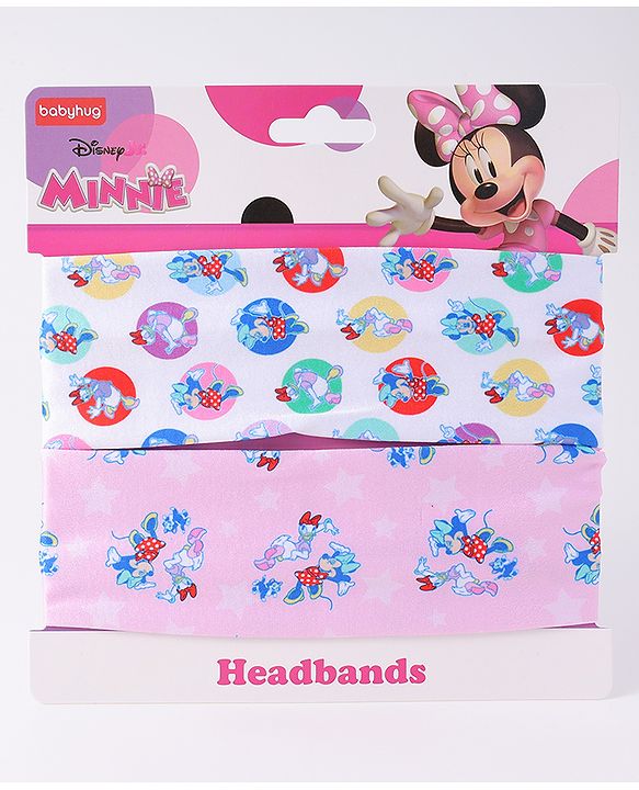 Babyhug Disney Free Size Headbands With Minnie Mouse & Daisy Duck Pack of 2 - Multicolour