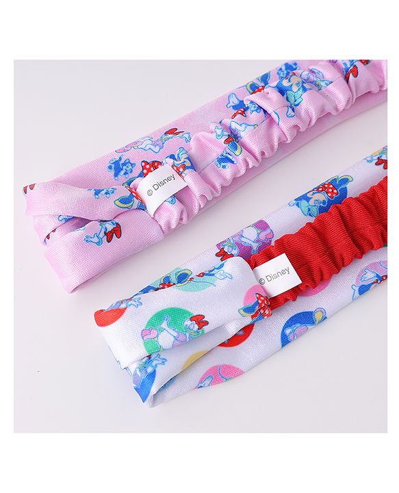 Babyhug Disney Free Size Headbands With Minnie Mouse & Daisy Duck Pack of 2 - Multicolour