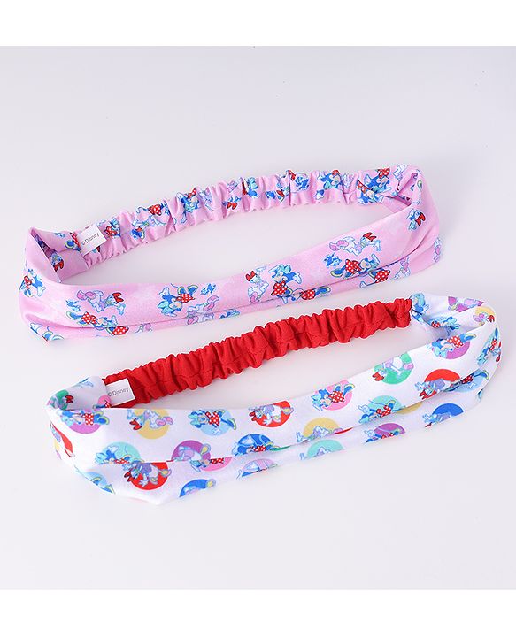 Babyhug Disney Free Size Headbands With Minnie Mouse & Daisy Duck Pack of 2 - Multicolour