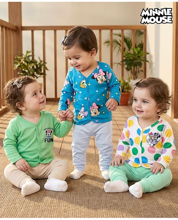Babyhug Cotton Knit Full Sleeves Mice Graphic T-Shirt - Navy Blue main image 1
