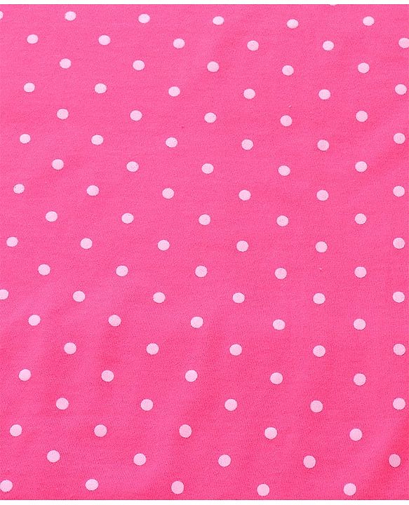 Babyhug Cotton Knit Hooded Towel With Bunny Ears Applique L 30 x B 30 cm - Pink