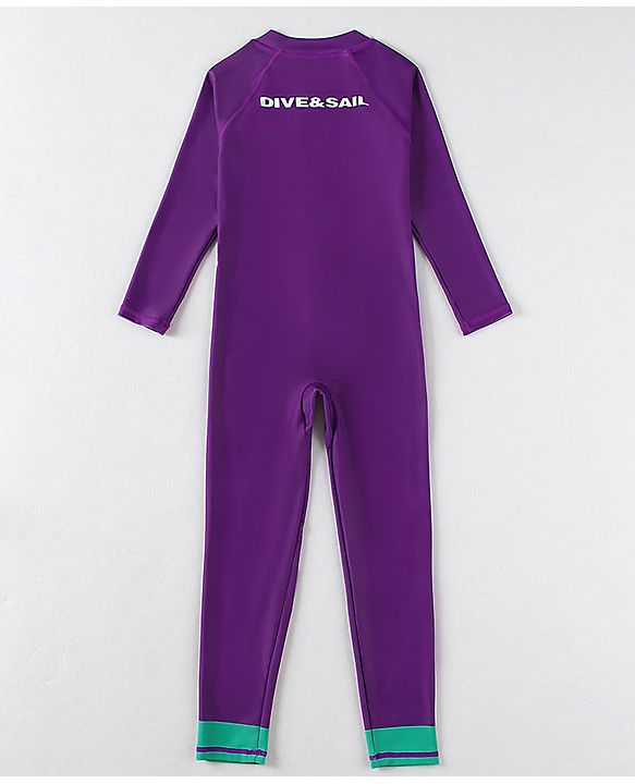 Pine Active Full Sleeves Legged Swimsuit - Purple