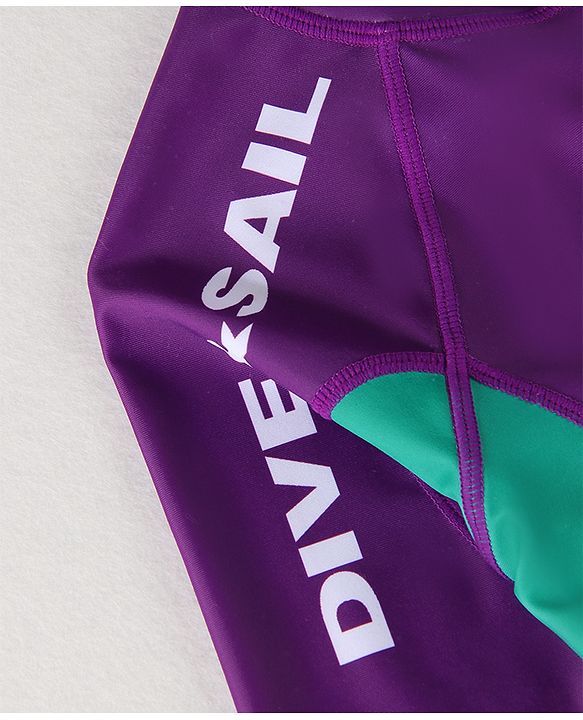 Pine Active Full Sleeves Legged Swimsuit - Purple
