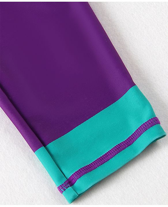 Pine Active Full Sleeves Legged Swimsuit - Purple