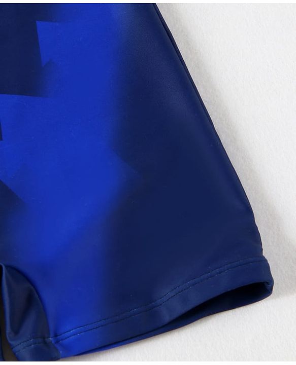 Pine Active Legged Swimsuit With Swimming Print - Blue