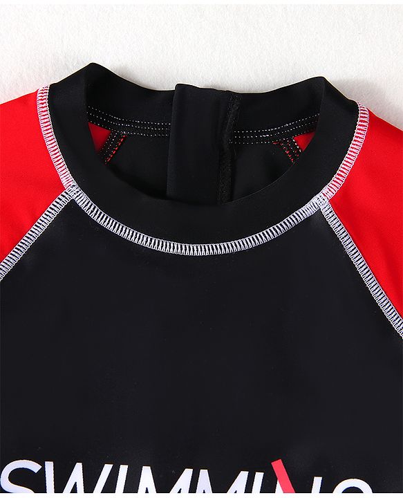 Pine Active Legged Swimsuit With Cap - Red