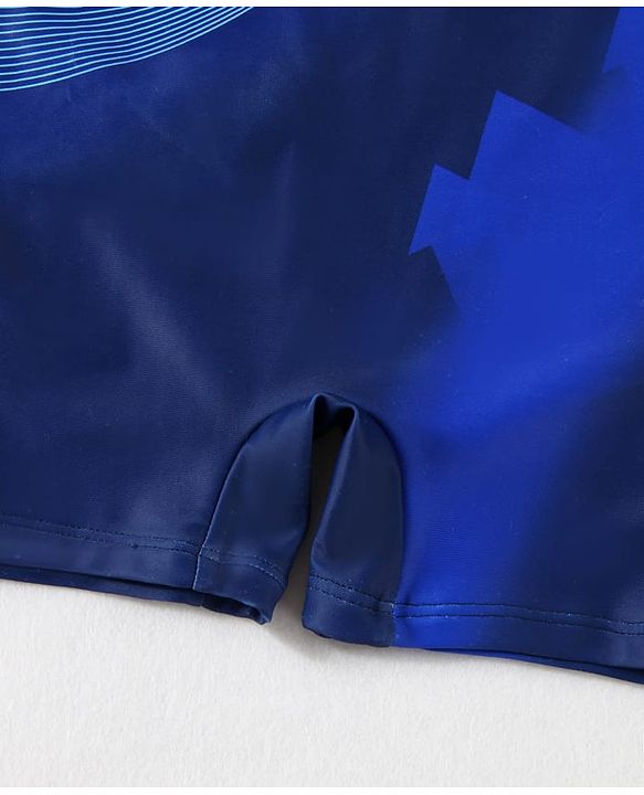 Pine Active Legged Swimsuit With Swimming Print - Blue