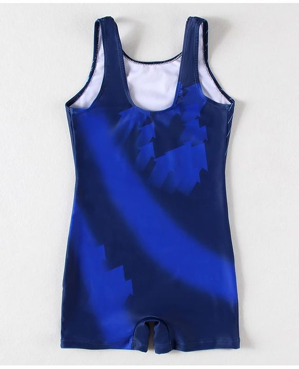 Pine Active Legged Swimsuit With Swimming Print - Blue