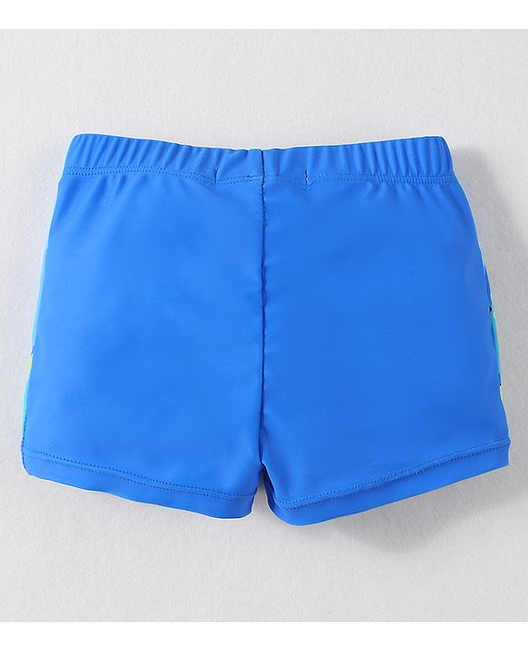 Babyhug Swimming Trunk With Dino Print - Blue