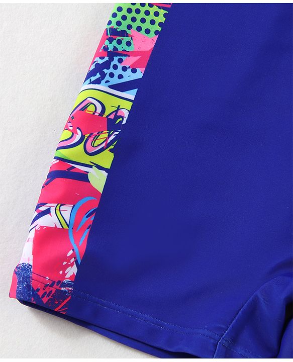 Pine Active Sleeveless Printed Legged Swimsuit - Blue