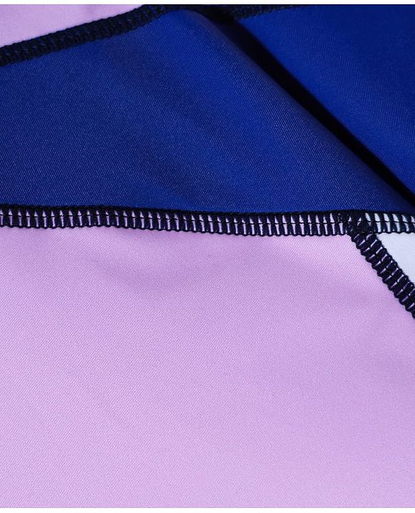 Pine Active Half Raglan Sleeves Two Piece Swimsuit - Purple