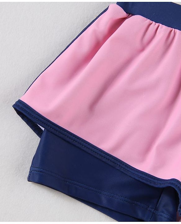 Pine Kids Half Sleeves Two Piece Swimsuit - Pink
