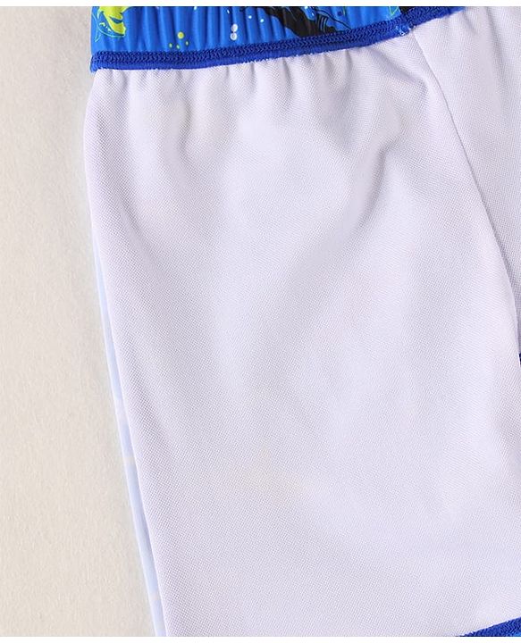Pine Kids Swimming Trunk With Shark Print - Blue