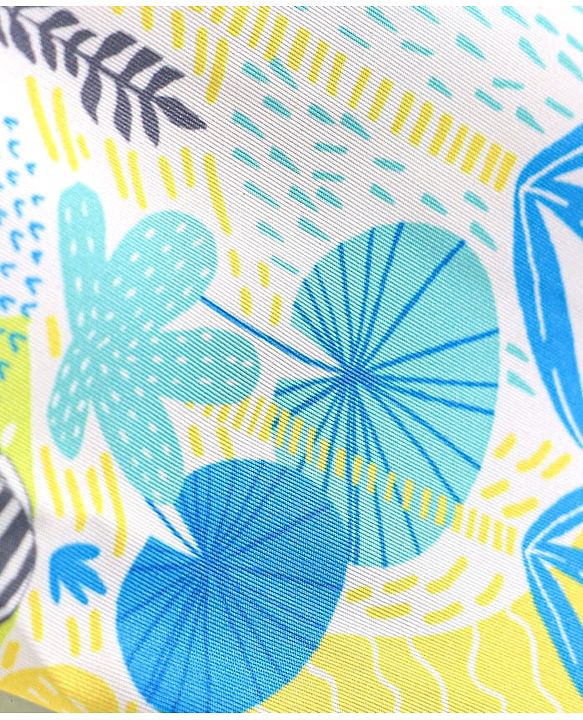 Babyhug Half Raglan Sleeves Water Repellent Legged Swimsuit with Jungle Theme Print - Blue
