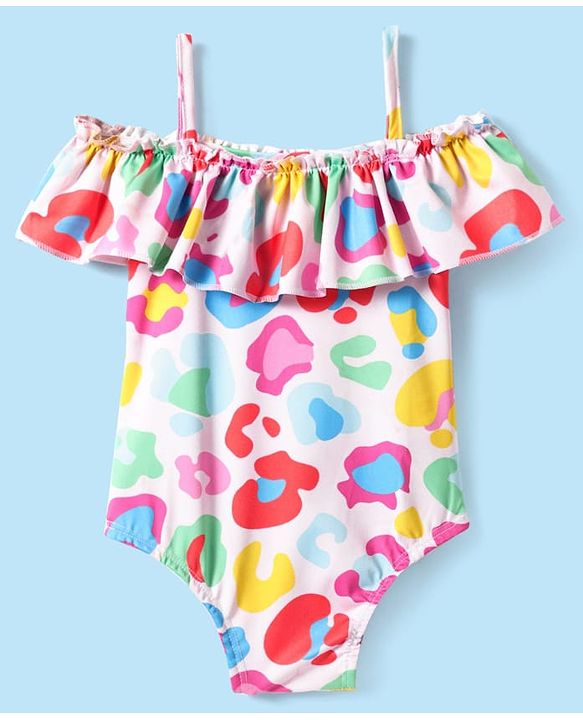 Babyhug Water Repellant V Cut Swimsuit - Pink