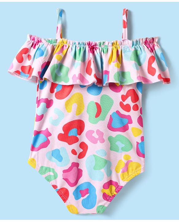 Babyhug Water Repellant V Cut Swimsuit - Pink