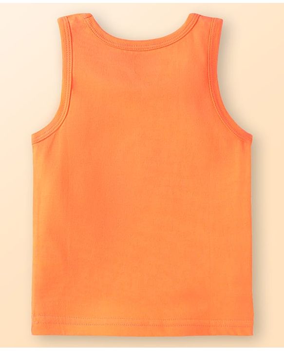 Babyhug 100 % Cotton Knit Sleeveless Striped & Animal Printed Vests Pack of 3 - Coral & White