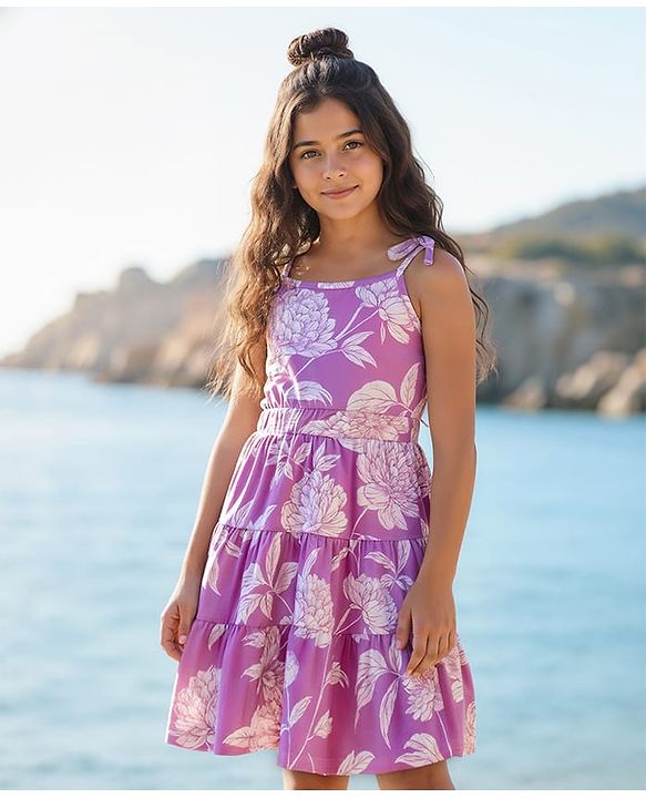 Pine Kids Purple Pine Kids Female One Piece Dresses/Frocks - Purple
