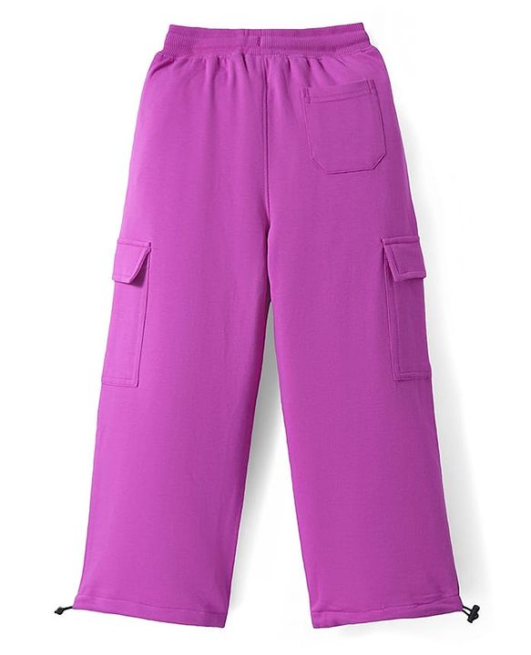 Pine Kids Knit Full Length Solid Color Lounge Pant - Fuchsia