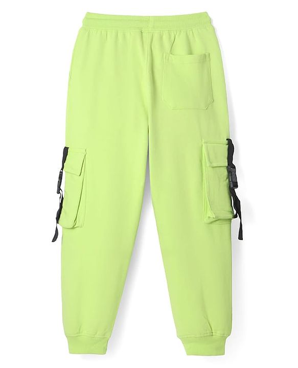 Pine Kids Knit Full Length Solid Lounge Pant - Limegreen