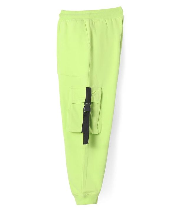 Pine Kids Knit Full Length Solid Lounge Pant - Limegreen