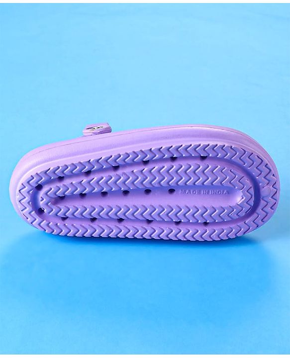 Cute Walk by Babyhug Clogs with Backstrap Closure & Dolphin Applique - Purple