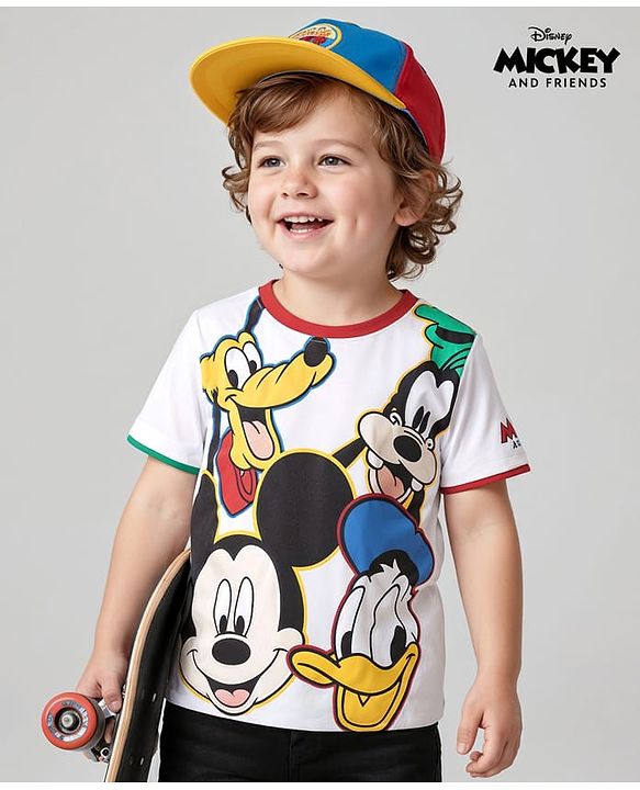 Babyhug Disney Single Jersey Full Sleeves Mickey Mouse Graphic T-Shirts Pack of 3 - Multicolour main image 0