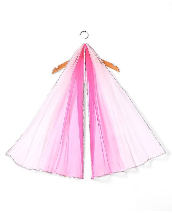 Babyhug Woven Sleeveless Leheriya Printed Lehenga Choli With Dupatta - Dark Pink