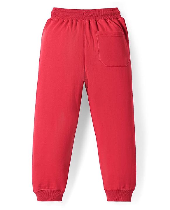 Pine Kids Knit Full Length Lounge Pant With New York Print - Red