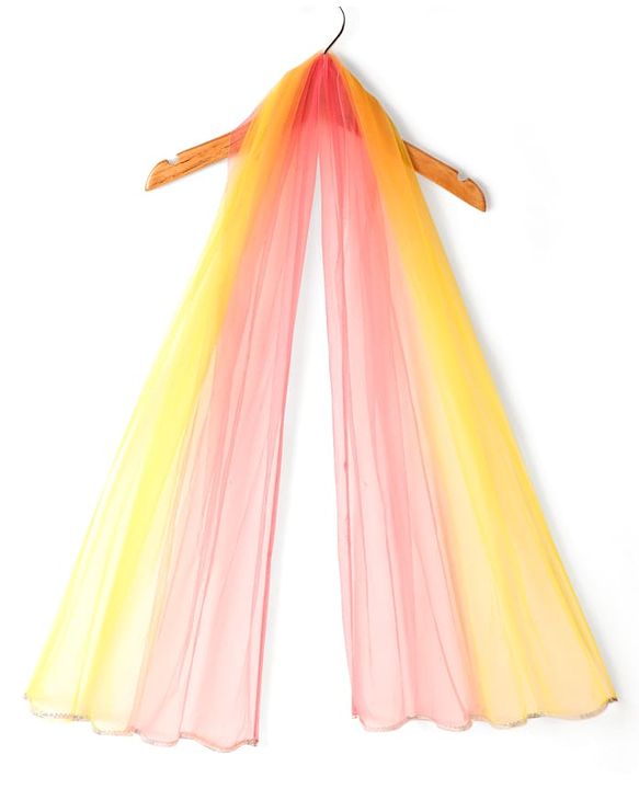 Babyhug Woven Sleeveless Choli Lehenga Set And Dupatta With Net Embroidery & Lace Detailing - Yellow