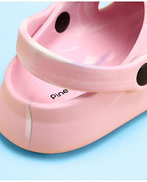 Pine Kids Clogs with Back Strap Closure - Pink ( Marble Print May Vary)