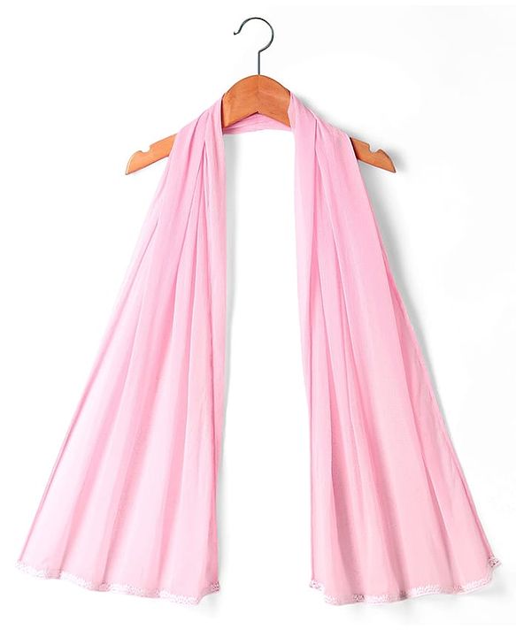 Babyhug Woven Sleeveless Net Embroidered Sequinned Long Choli With Lehenga & Dupatta Set  - Pink