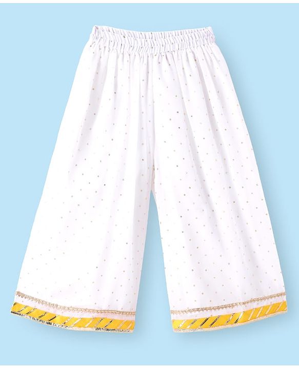 Babyhug Woven Three Fourth Sleeves Chanderi Embroidered Kurti Palazzo Set With Dupatta - Pink