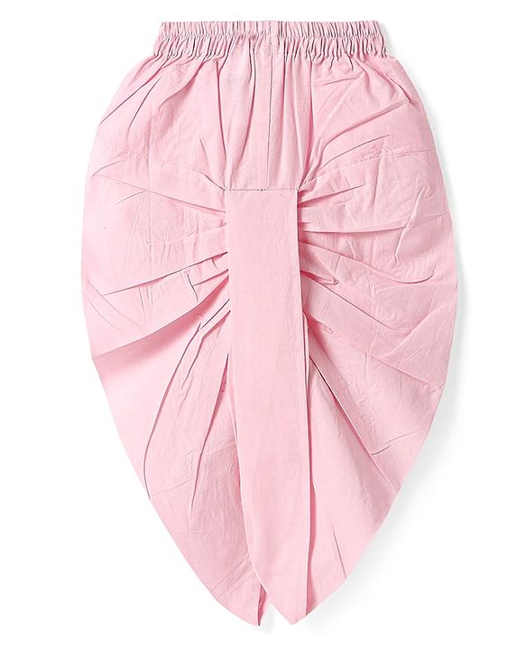 Babyhug Woven Full Sleeves  Solid Dhoti Kurta Set with Sequin Embroidered Jacket - Pink