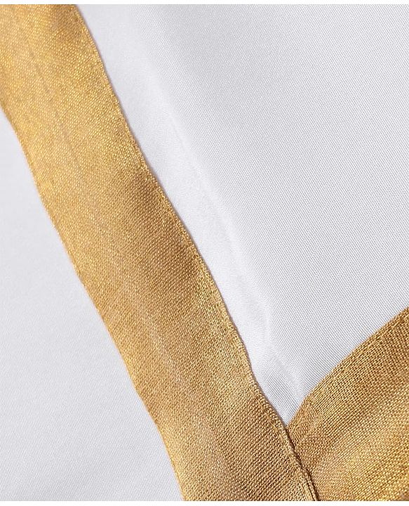Babyhug Woven Half Sleeves Solid Color Shirt & Mundu Set - Red & White
