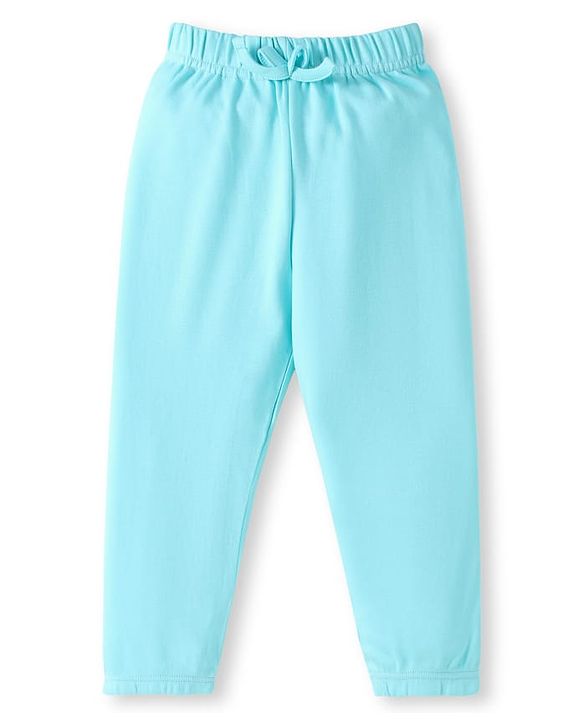 Babyhug Cotton Jersey Knit Full Length Solid Lounge Pants Pack of 3 - Pink Light & Aqua Blue