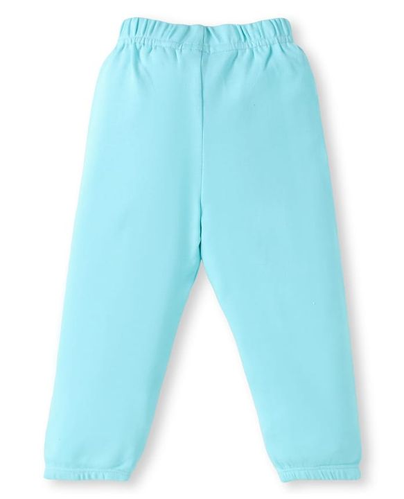 Babyhug Cotton Jersey Knit Full Length Solid Lounge Pants Pack of 3 - Pink Light & Aqua Blue