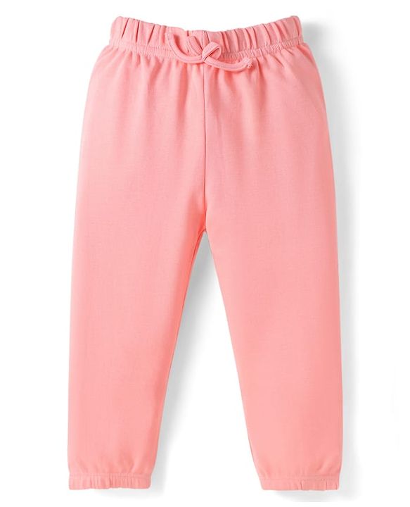 Babyhug Cotton Jersey Knit Full Length Solid Lounge Pants Pack of 3 - Pink Light & Aqua Blue