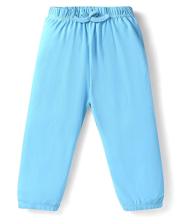 Babyhug Cotton Jersey Knit Full Length Solid Lounge Pants Pack of 5 - Multi Color